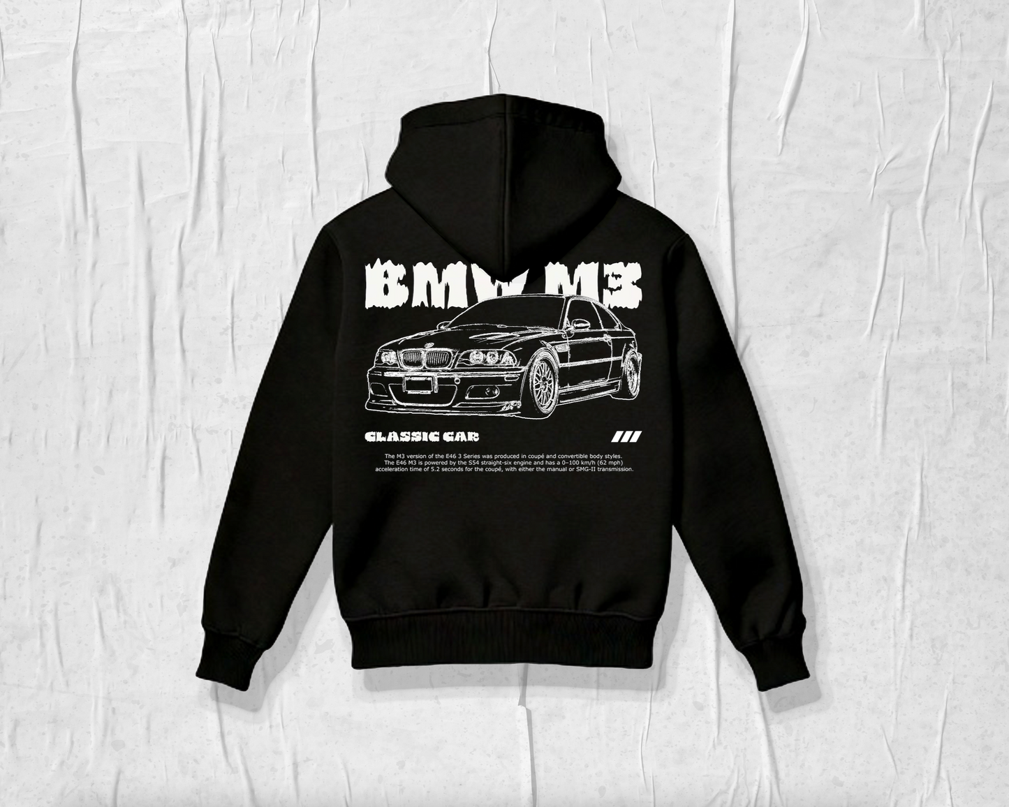 Bluza z kapturem BMW M3 - Czarny Oversize
